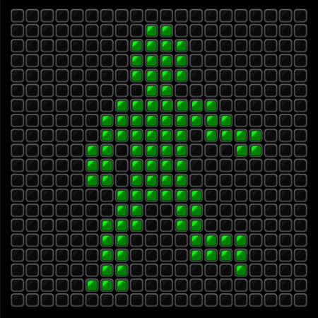 Traffic light spotlight on dark backgroundのイラスト素材