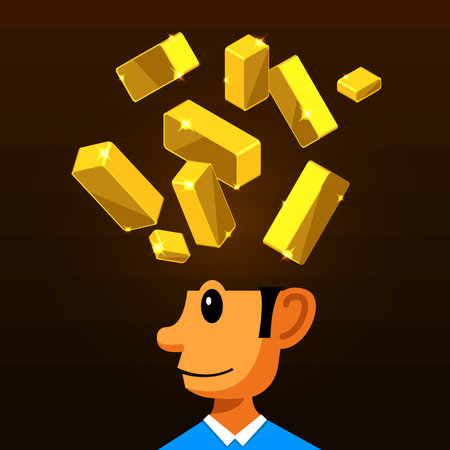 Graph vector element gold and information report show business data successのイラスト素材