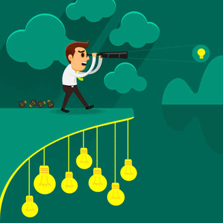 Creative idea businessman finding the success solutionのイラスト素材