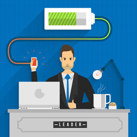 Poer of brain inside thinking about digital marketingのイラスト素材