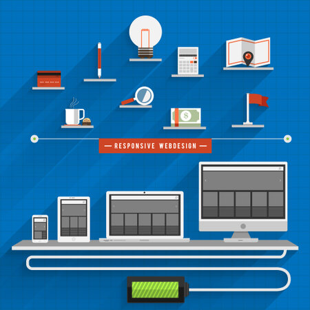 Poer of brain inside thinking about digital marketingのイラスト素材