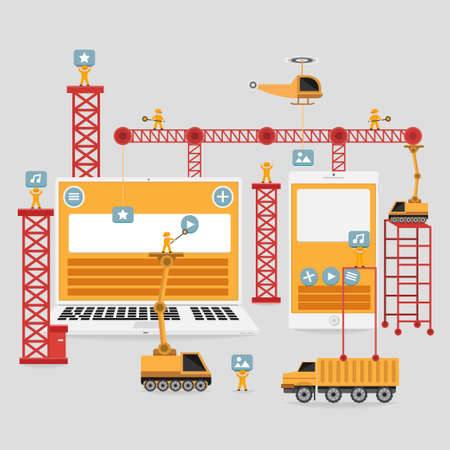 Responsive webdesign engineer interface element for create designのイラスト素材