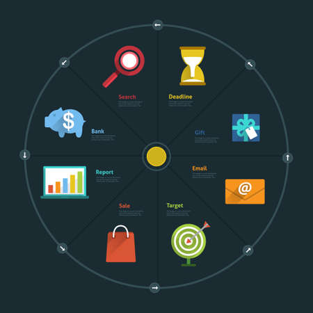 Infographic and icon element business connect lifestyle for design layout or graph chartのイラスト素材
