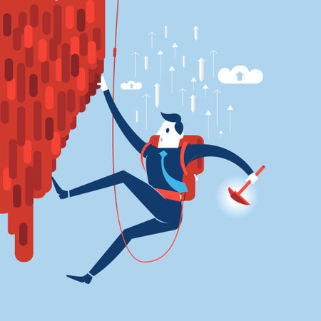 Businessman attemp to success のイラスト素材