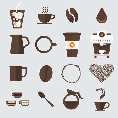 Coffee icon set vector.のイラスト素材