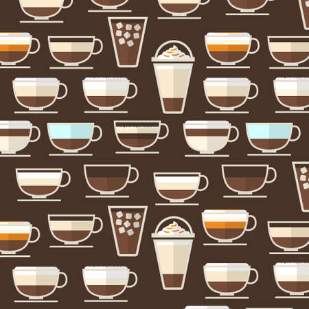 Coffee Type Background Pattern Vectorのイラスト素材
