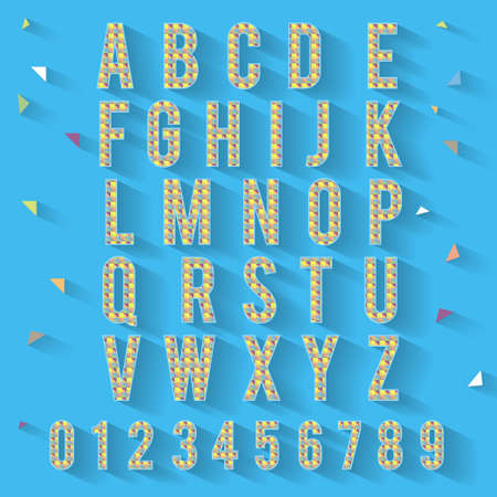 Alphabet polygon multi colors in shapeのイラスト素材