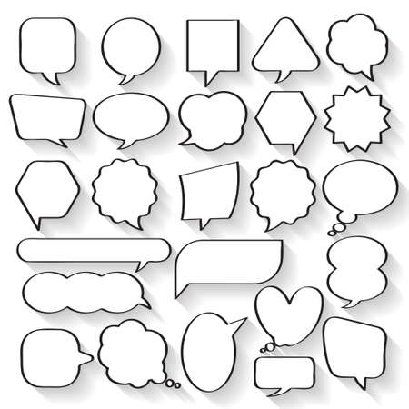 Balloon message collection set vector for anything designのイラスト素材