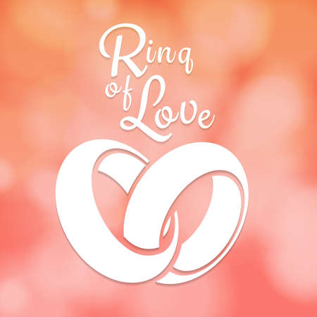 Rigns of love design on bueatyful backgroundのイラスト素材