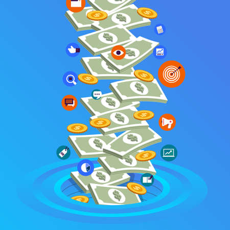 Flat design concept create big idea with XX. Vector illustrate.のイラスト素材