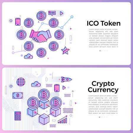 Thin line icon layout design flat design concept ââ. Vector illustrate.のイラスト素材