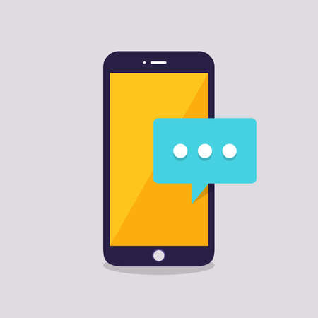 Flat design concept message and chat. Present by icon text message. Vector illustrateのイラスト素材