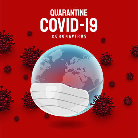 Vector illustrations concept coronavirus COVID-19.のイラスト素材