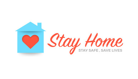 Stay at home save lives. Illustrations concept family at home. Vector illustrate.のイラスト素材