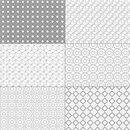 Vector set of minimal pattern. Geometric Line and shape design. Vector Illustrate.のイラスト素材