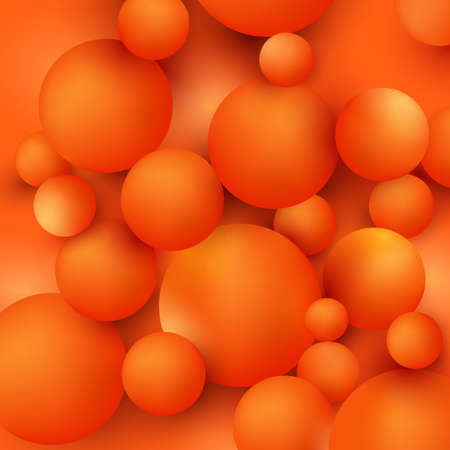 illustration the 3d ball orange. Vector illustrate.のイラスト素材