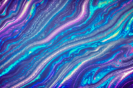 Abstract background fluid waving, holographic color, glossy and glowing, Iridescent Texture.  - Generative AIの素材