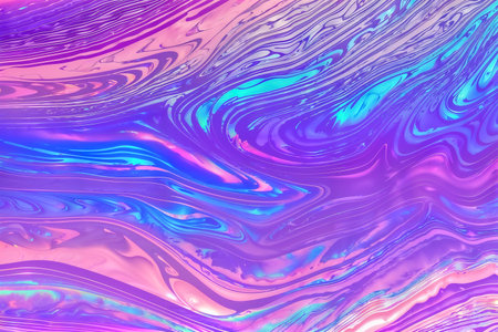 Abstract background fluid waving, holographic color, glossy and glowing, Iridescent Texture.  - Generative AIの素材