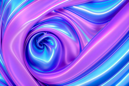 Abstract background fluid waving, holographic color, glossy and glowing, Iridescent Texture.  - Generative AIの素材