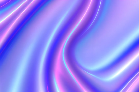Abstract background fluid waving, holographic color, glossy and glowing, Iridescent Texture.  - Generative AIの素材
