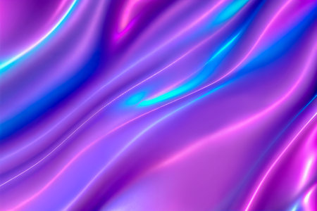 Abstract background fluid waving, holographic color, glossy and glowing, Iridescent Texture.  - Generative AIの素材