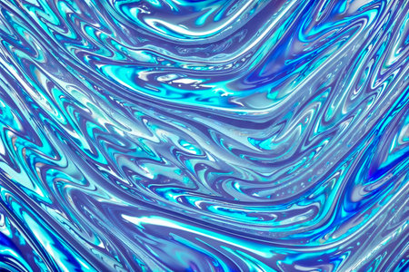Abstract background fluid waving, holographic color, glossy and glowing, Iridescent Texture.  - Generative AIの素材