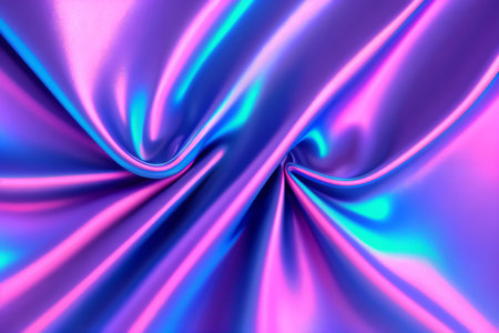 Abstract background fluid waving, holographic color, glossy and glowing, Iridescent Texture.  - Generative AIの素材