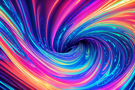 Abstract background fluid waving, holographic color, glossy and glowing, Iridescent Texture.  - Generative AIの素材