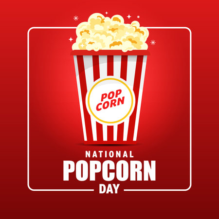 National Popcorn Day Vector Illustration on January 19th, Vector illustration design.のイラスト素材