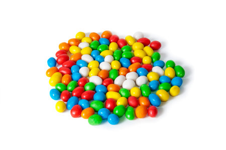 Colorful candies isolated on white