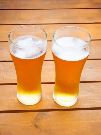 Glasses of beer