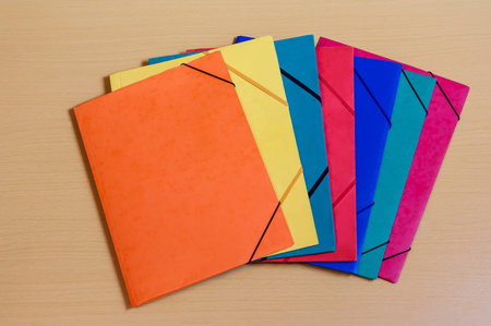 Office folders on desk