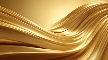 Dynamic Golden Waves: A Luxurious and Elegant Abstract Background Imageの素材