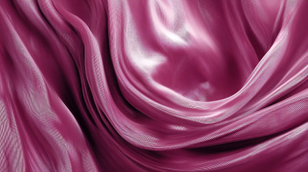 Luxurious Pink Silk Fabric Abstract Background with Elegant Drape and Textureの素材
