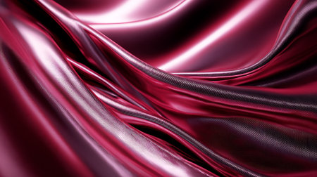 Elegant and Luxurious Magenta Fabric: A Captivating Display of Flowing Silkの素材