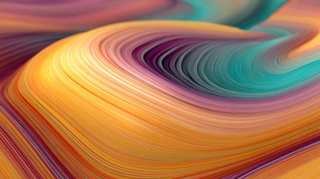 Abstract Swirling Lines of Color: A Vibrant and Dynamic Compositionの素材