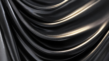 Elegant Dark Fabric with Light Highlights and Luxurious Textureの素材