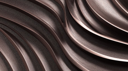 Wavy lines and elegant curves of a bronze textured background designの素材