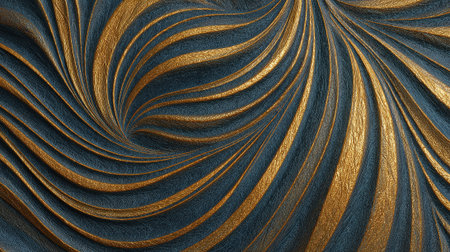 Abstract Gold Streaks on a Blue-Grey Textured Background Creating a Swirling Patternの素材
