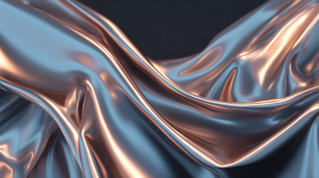 Flowing Metallic Waves: An Abstract Modern Texture for Backgrounds and Design Elementsの素材
