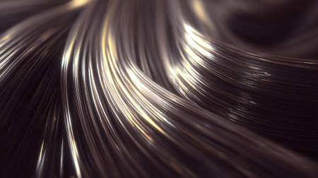 Elegant Flowing Strands Abstract Background With Soft Golden Highlights For Visual Appealの素材