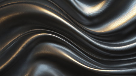Elegant flowing metal fabric with luminous reflections and subtle woven textureの素材