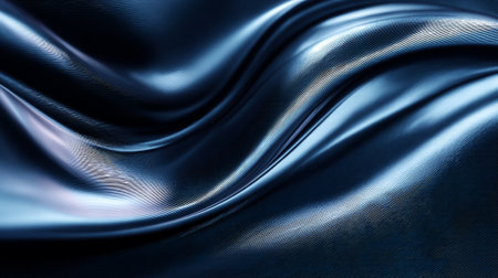 Abstract Dynamic Wavy Pattern in Metallic Blue Tones, a Modern Backgroundの素材