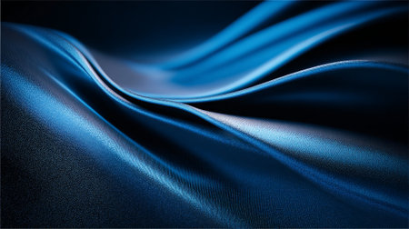 Flowing Blue Fabric: A Luxurious and Elegant Abstract Design Texture.の素材