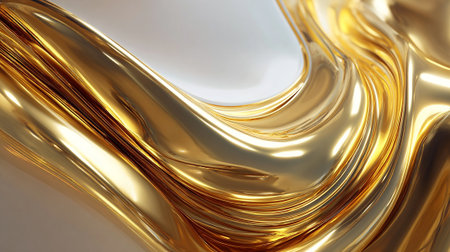 Abstract Golden Flowing Fabric: Luxury and Elegance for Modern Designの素材