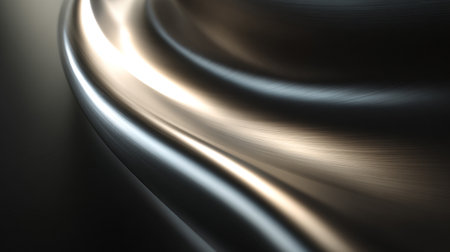 Sleek metallic surface, an abstract design with light reflection and gradientの素材