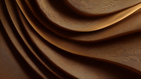 Luxurious Textured Golden Fabric Draped in Elegant Waves Shimmering Subtlyの素材