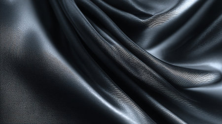 Deep Blue Satin Fabric with Elegant Draping for Sophisticated Designsの素材