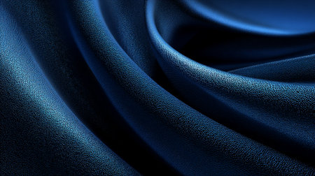 Luxurious Cobalt Waves: A Textured, Deep Blue Fabric Abstract Compositionの素材