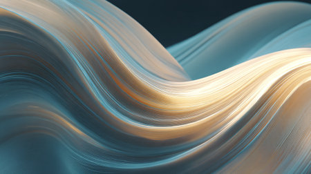 Abstract flowing lines of light create a sense of dreamy movement.の素材